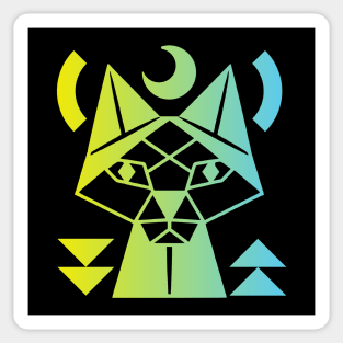 Geometric Cat Sticker